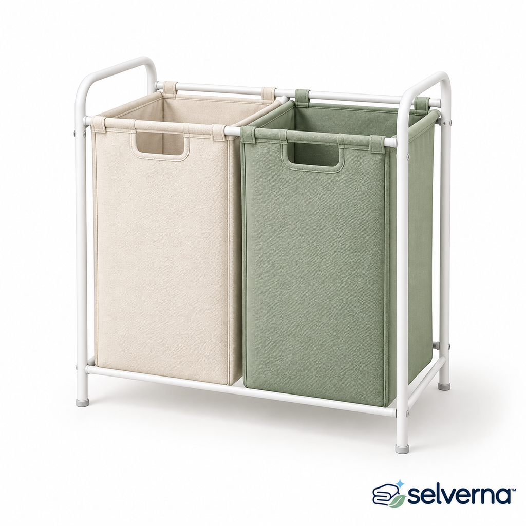 Two-Compartment Laundry Sorter