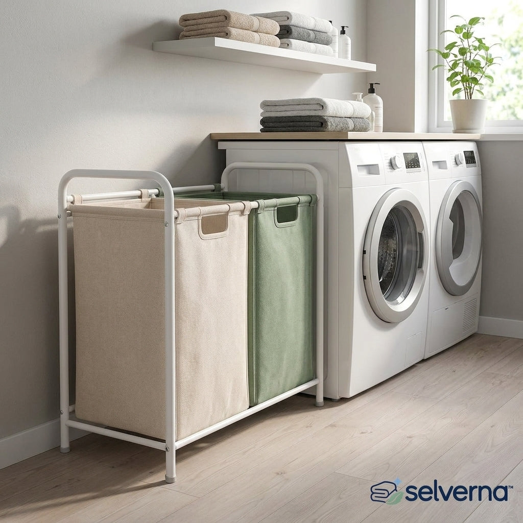 Two-Compartment Laundry Sorter