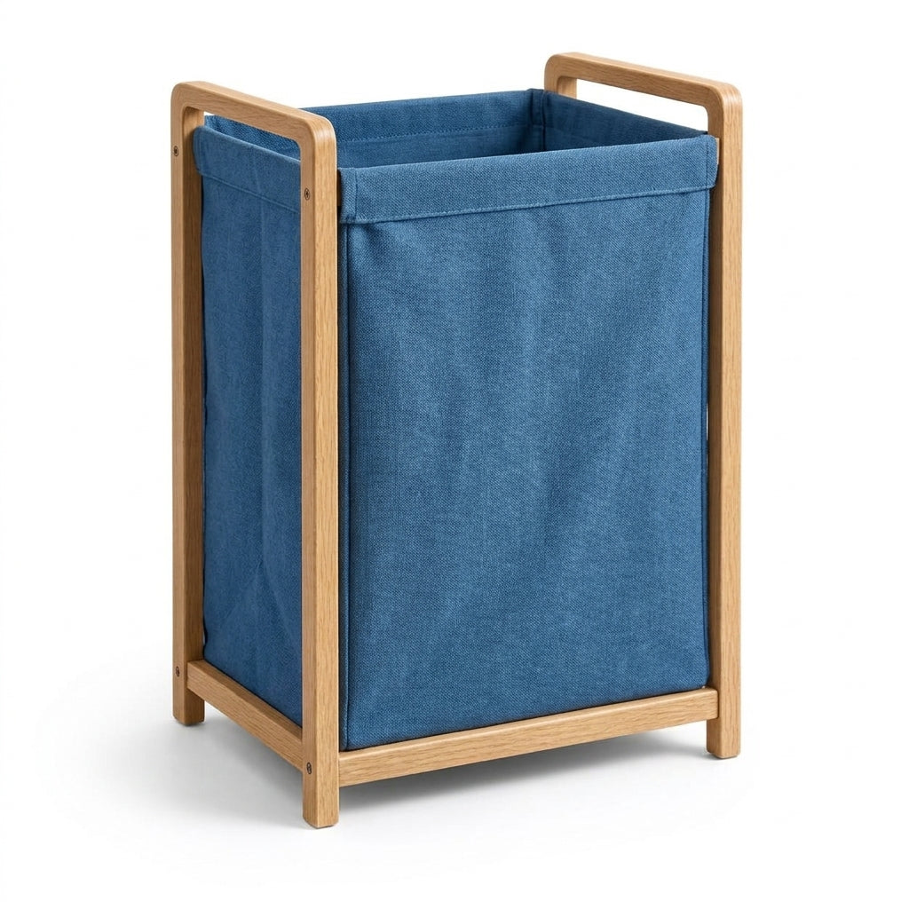 Modern Oak Frame Laundry Hamper