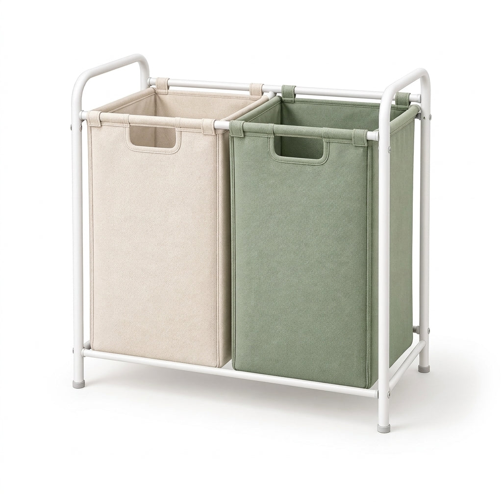 Two-Compartment Laundry Sorter